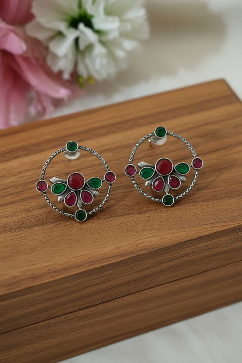 Miski Oxidised Earrings