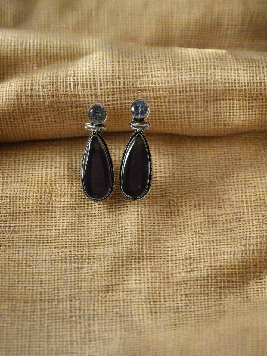 Binori Black Stone Earrings