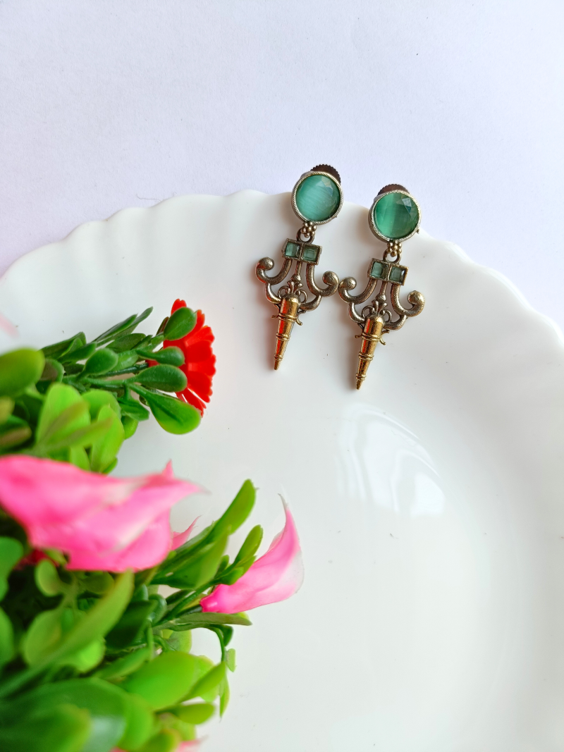 Dual Tone Miha Earrings
