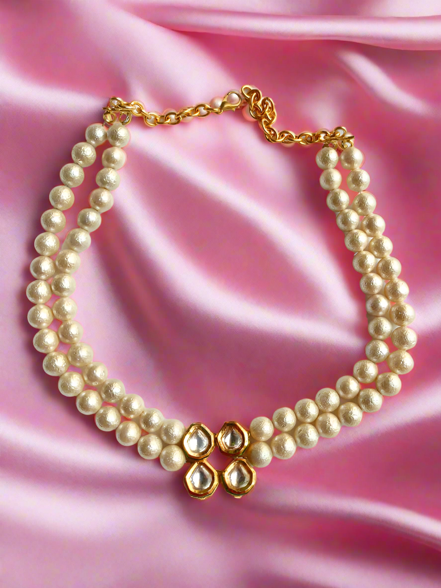 Aaradhya Pearl Kundan Necklace