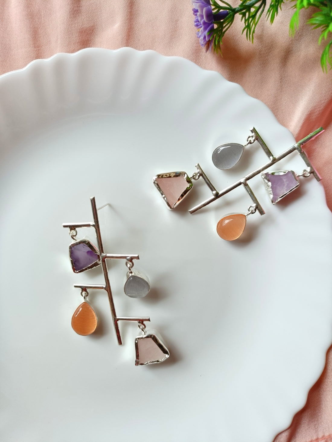 Rosha Raw Stone Earrings
