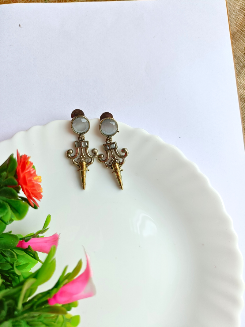 Dual Tone Miha Earrings