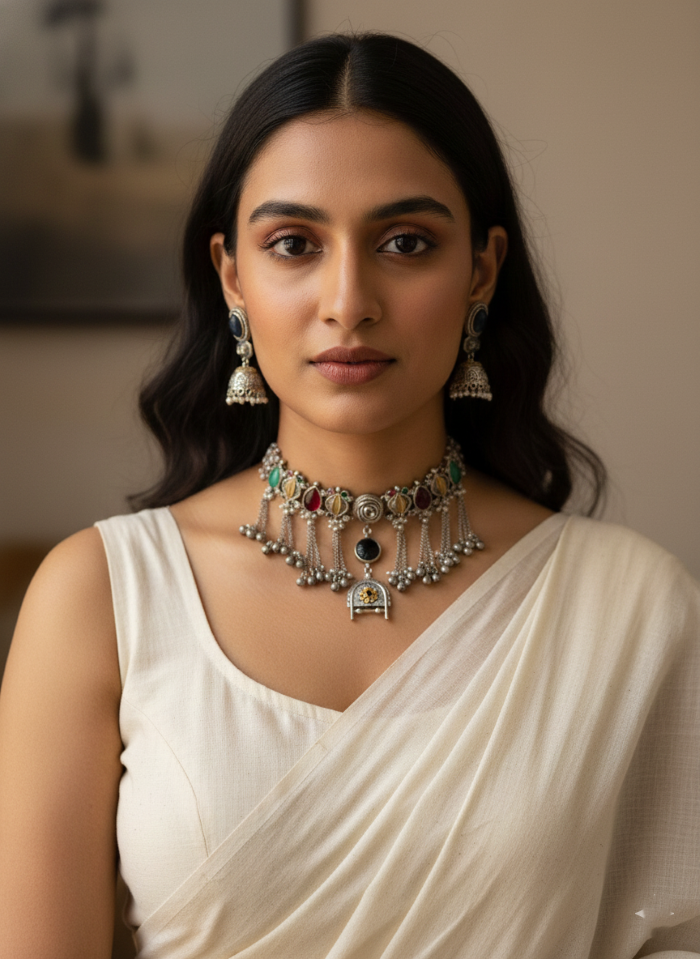 Nridhya Fusion Dual Tone Choker Set
