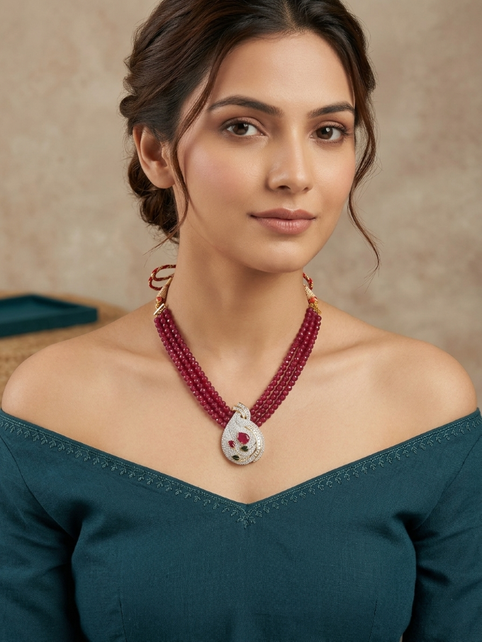 Ruby Crystal AD Pendant