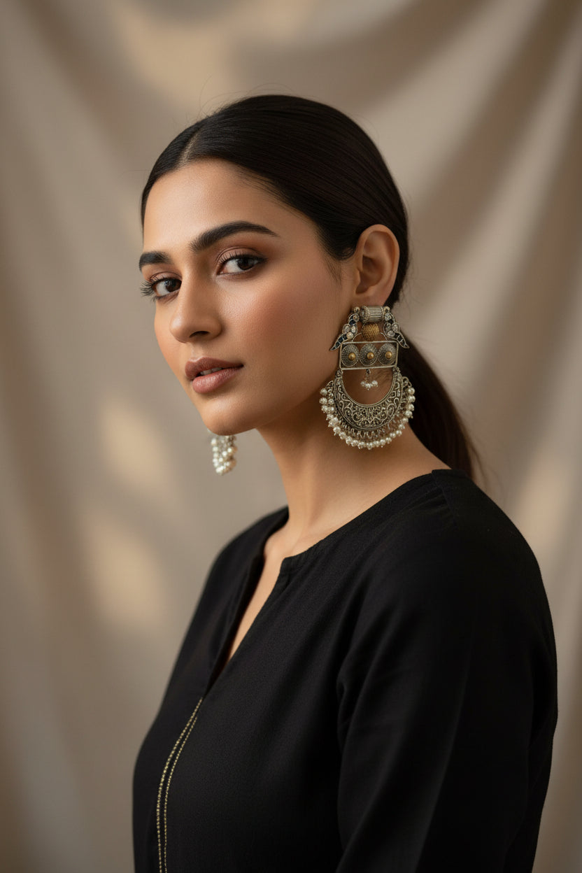 dual tone earrings