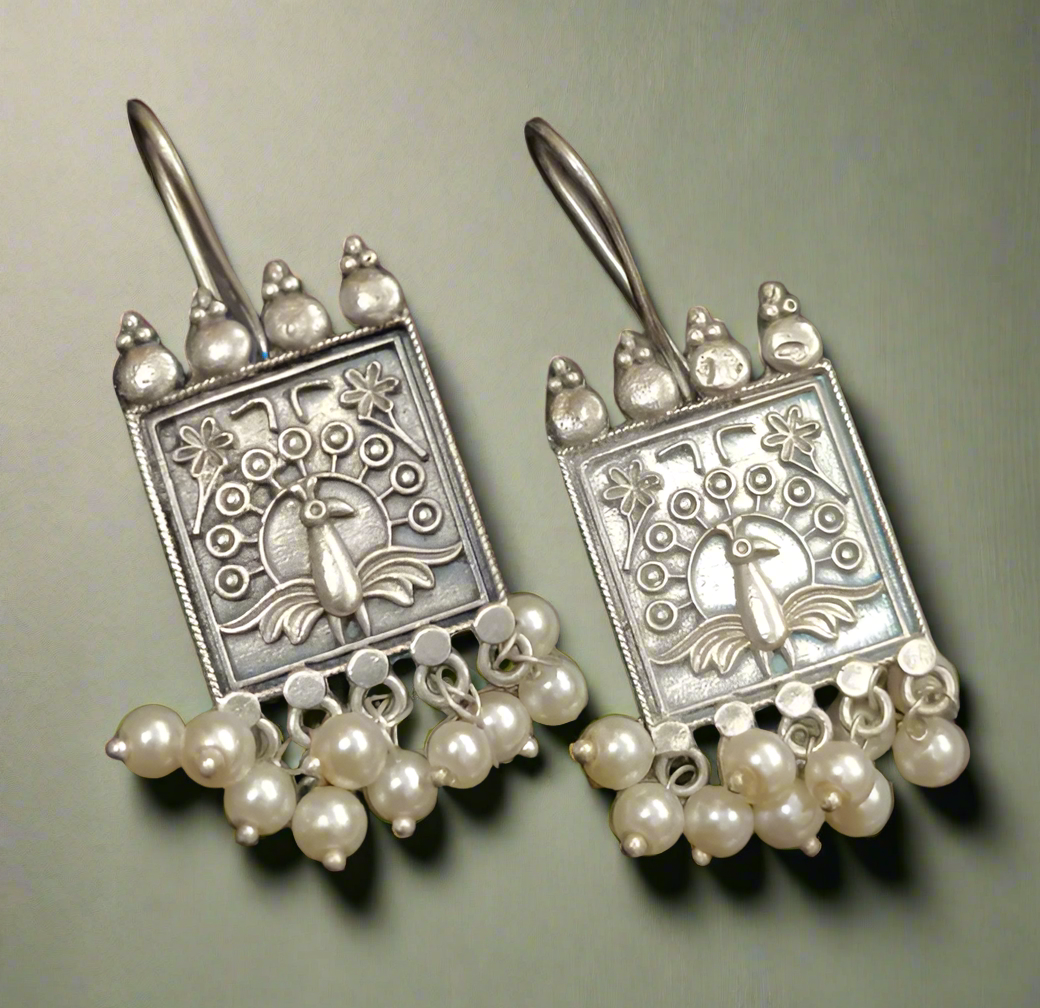 Mrinda Oxidised Earrings