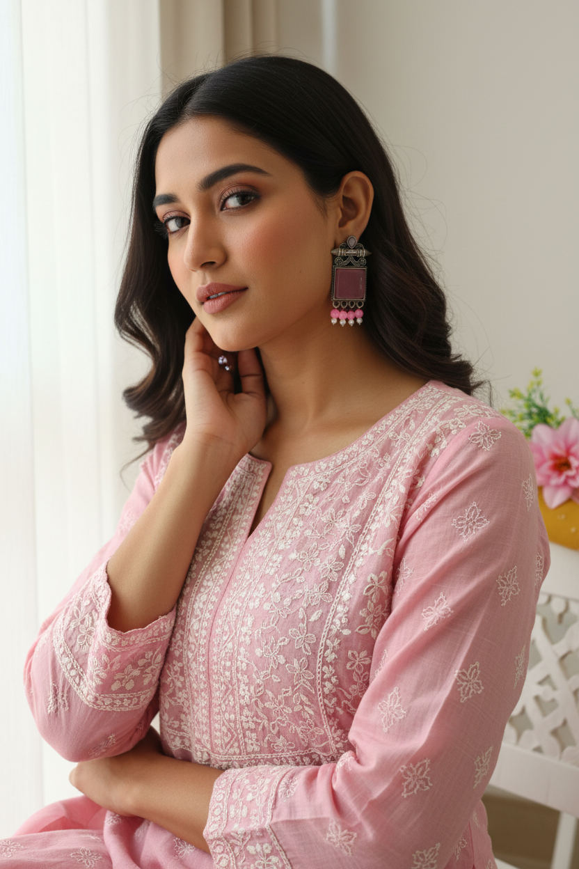 Avika Pink Earrings