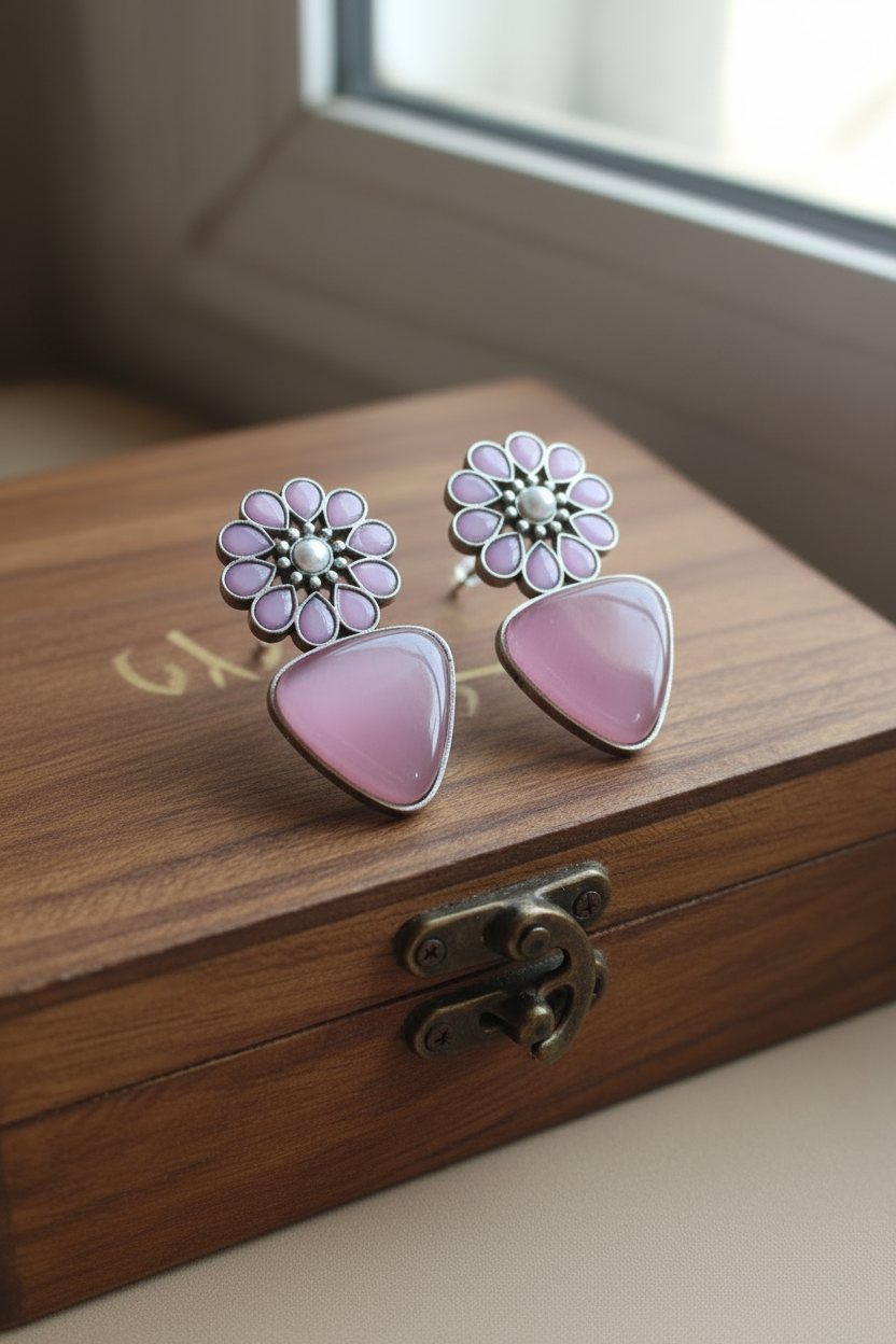 Niraya Pink Earrings