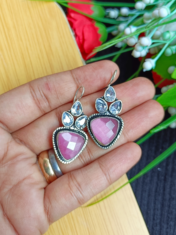 Pink Hook Earrings