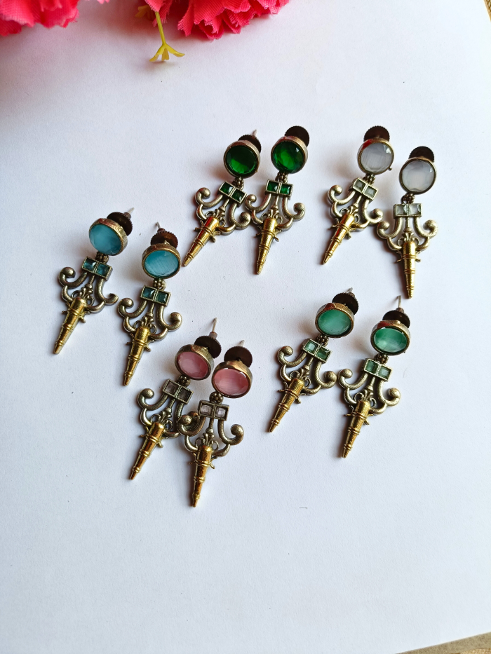 Dual Tone Miha Earrings