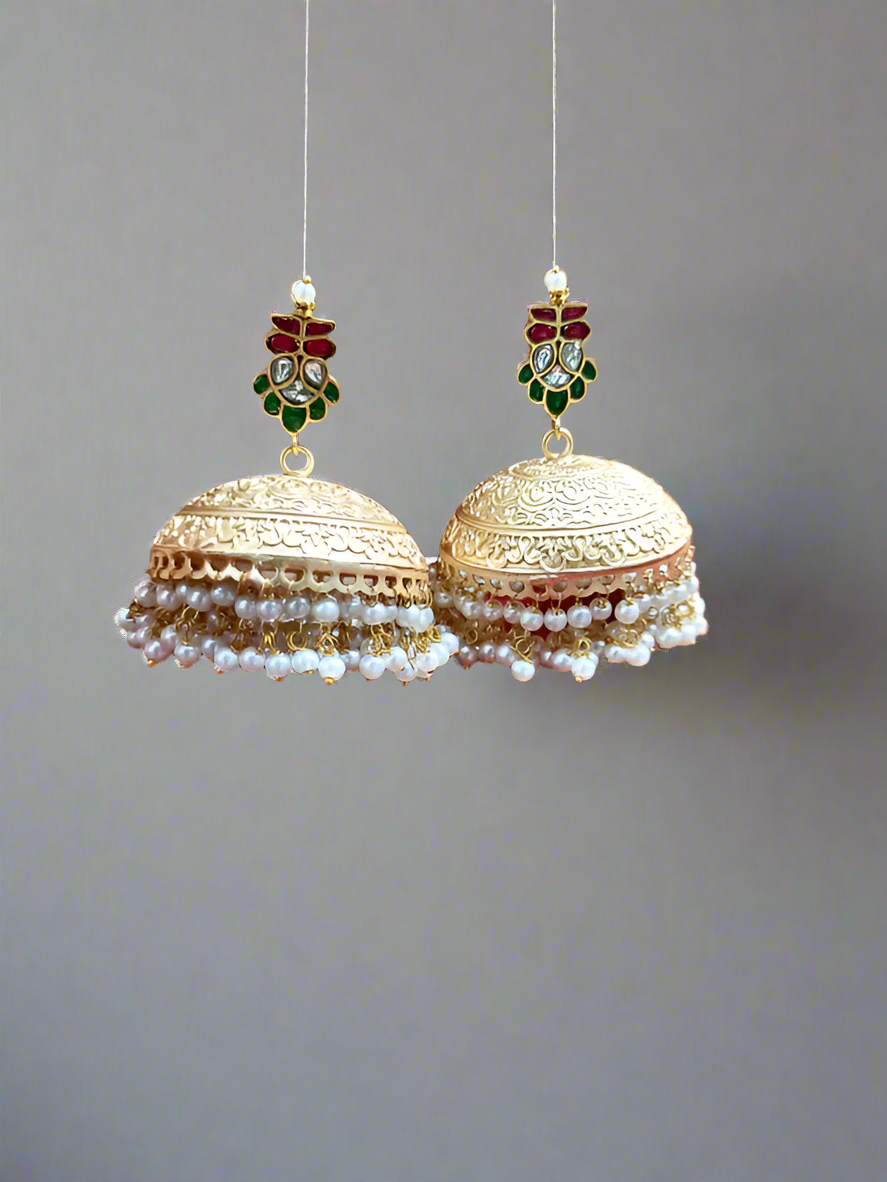 Sahana Panchi Kundan Jhumka