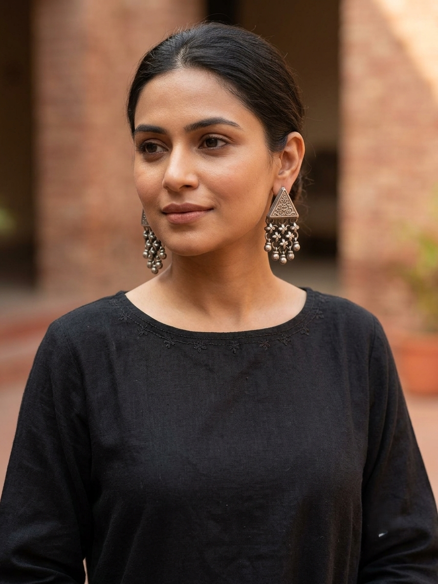 Silver earring