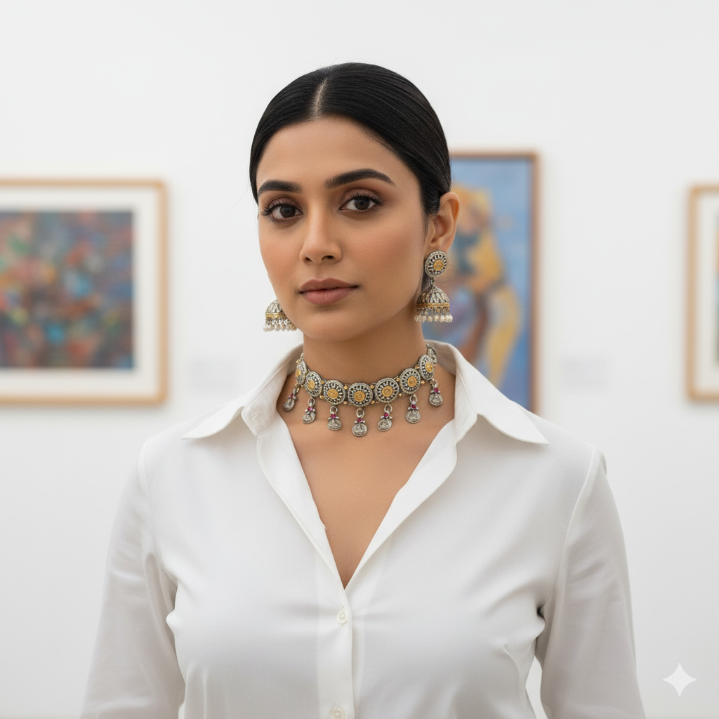 Laxmi Dual Tone Choker Set