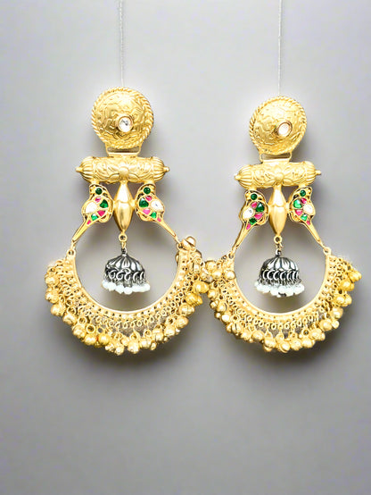 Gold polish earrings
