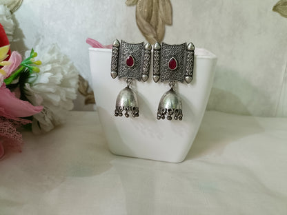 Oxidised Jhumka