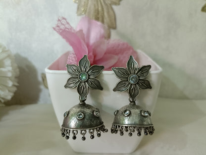 Rani Oxidised Jhumka