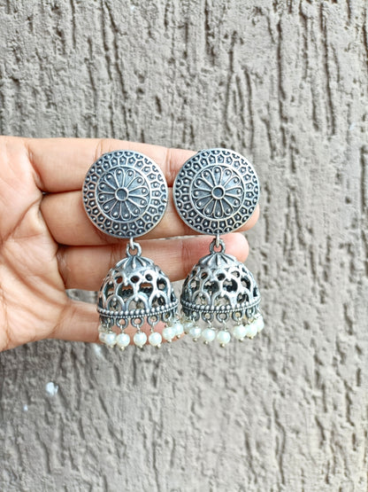 Ashika Oxidised Jhumka