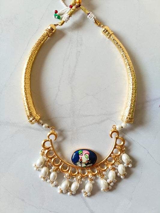 Royal Rajasthani MiniatureArt Hasli Necklace