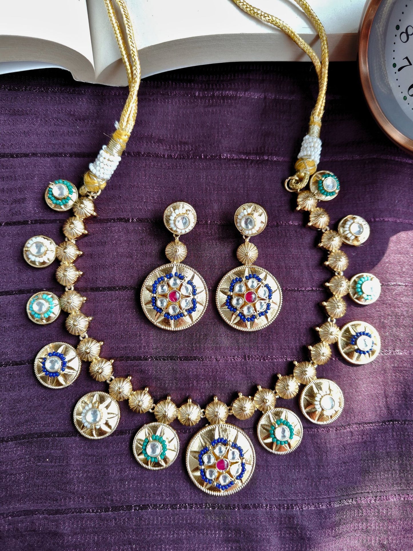 Devika Golden Necklace Set