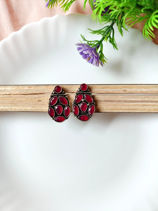 Brija Ruby Stud Earrings