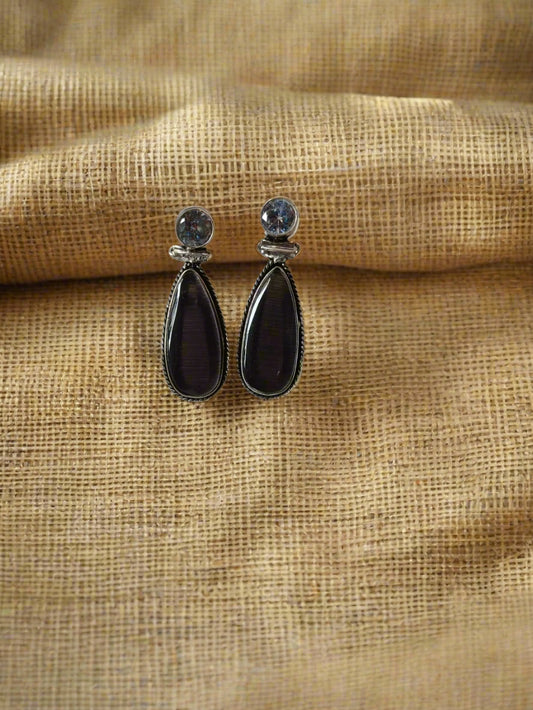 Binori Black Stone Earrings