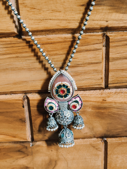 Veeksha Panchi Kundan Pendant Set