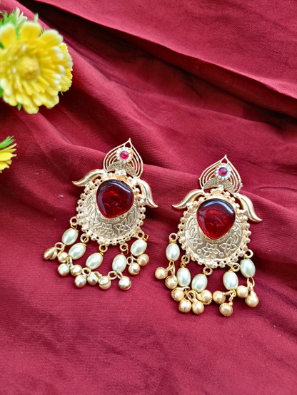 Vayda Gold Plated Chandbali Earrings