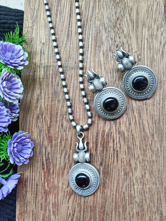 Shiva Trishul Pendant Set