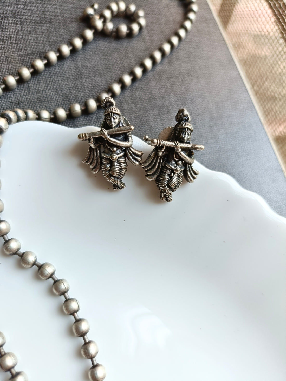 Krishna Oxidised Pendant Set
