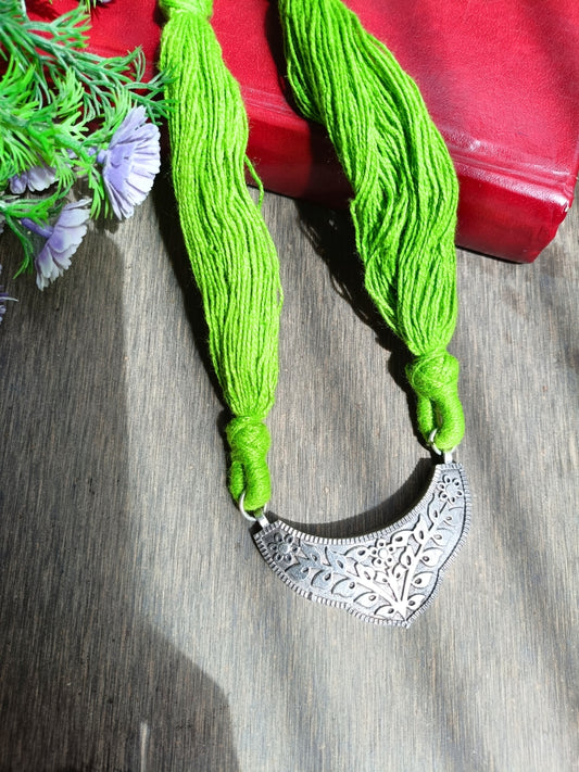 Handcrafted Oxidised Thread Necklace