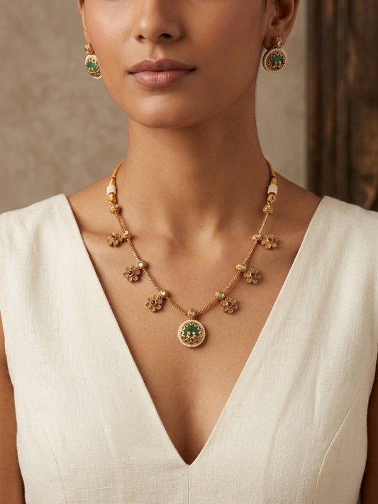 Floral Necklace Set