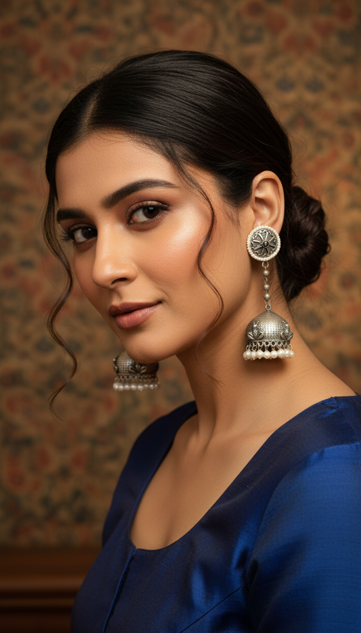Niyati Oxidised Jhumka