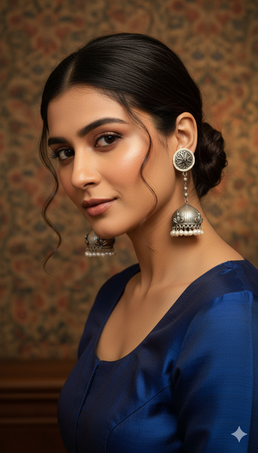 Niyati Oxidised Jhumka