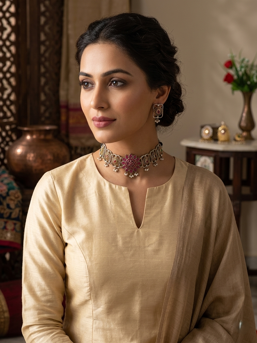 Dual tone choker set