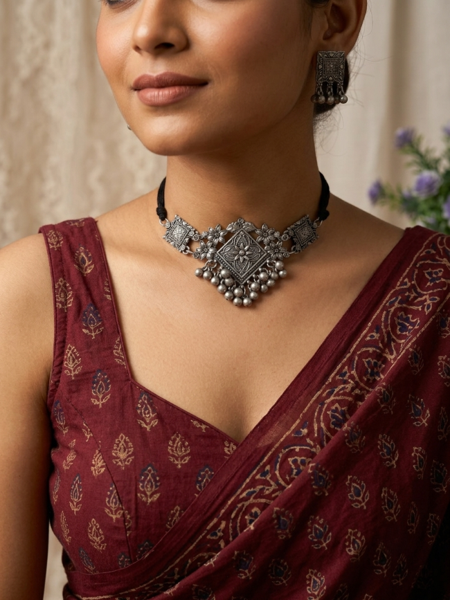 Aanya Oxidised Choker Set