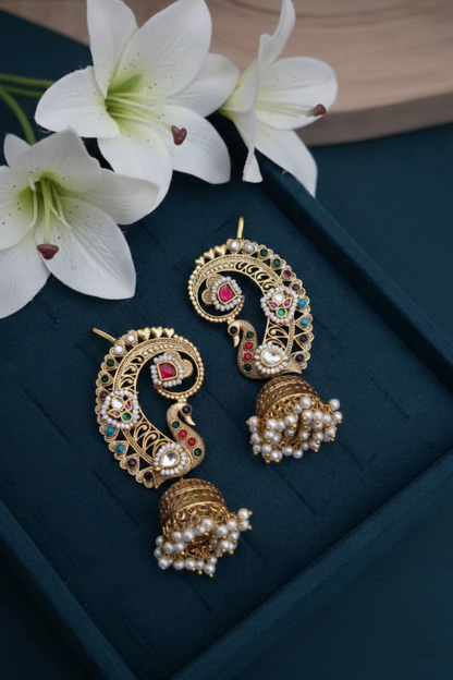 Panchi Kundan Earcuff