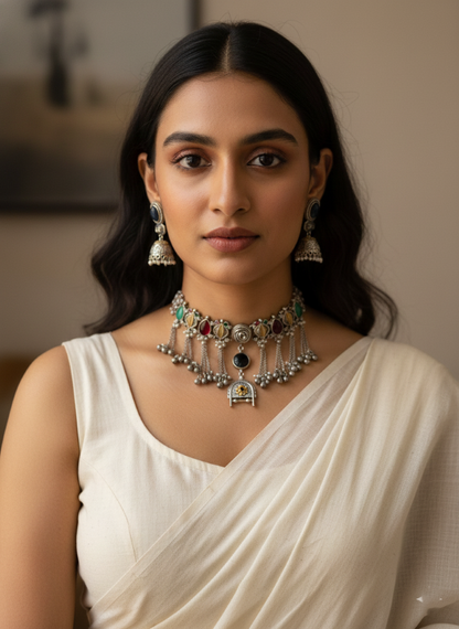 Nridhya Fusion Dual Tone Choker Set