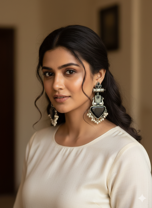 Marina Oxidised Earrings
