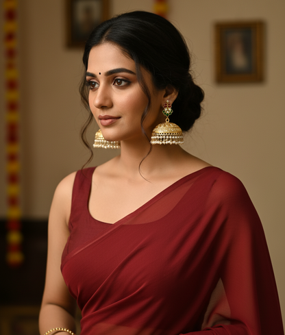 Sahana Panchi Kundan Jhumka