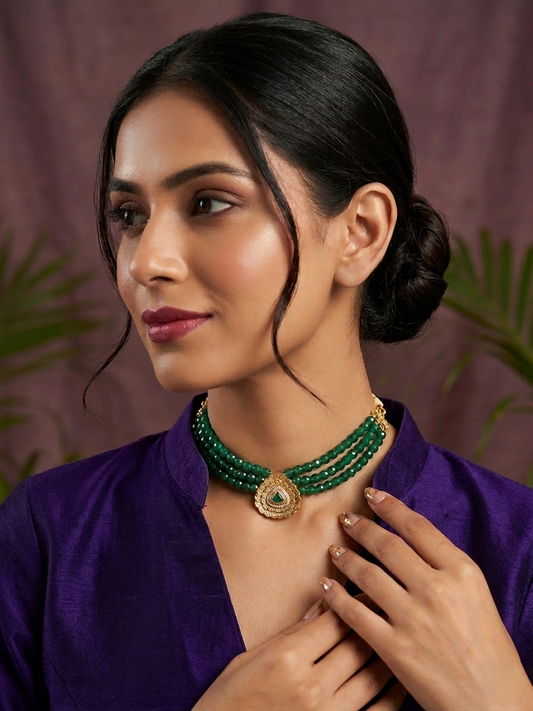 Emerald Precious Stone Choker