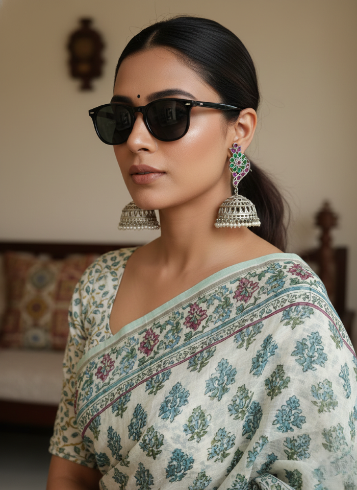 Jivika Silver Look Alike Jhumka