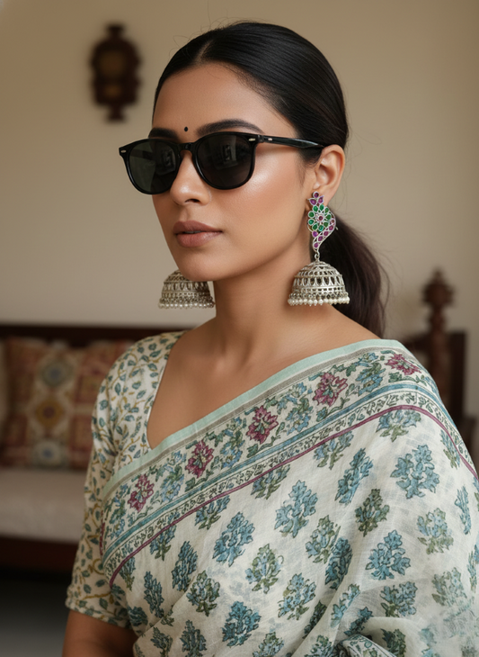 Jivika Silver Look Alike Jhumka