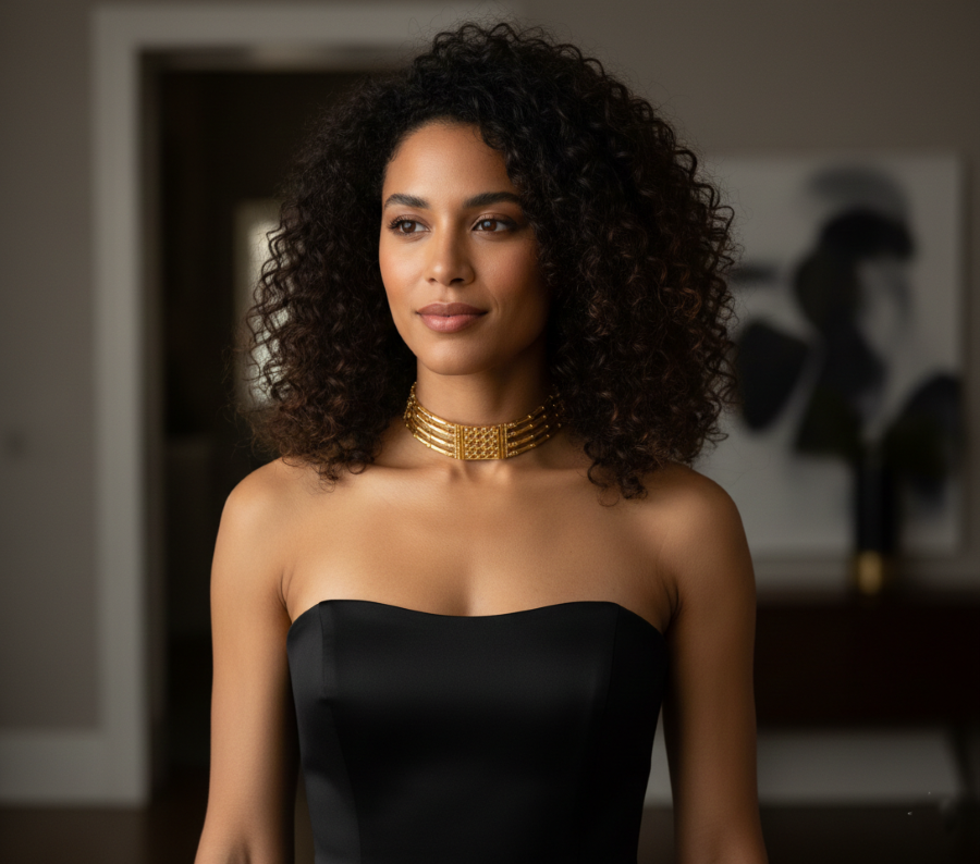 golden choker set