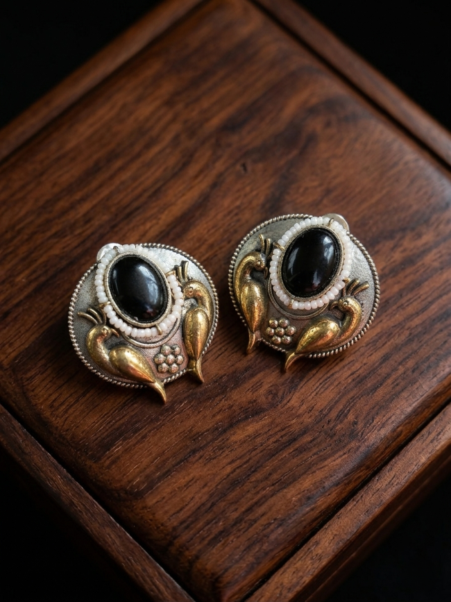 Noir Chandrika Stud Earrings