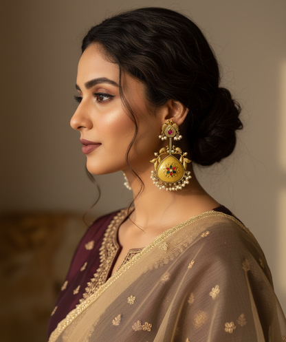 Geet Dual Tone Earrings