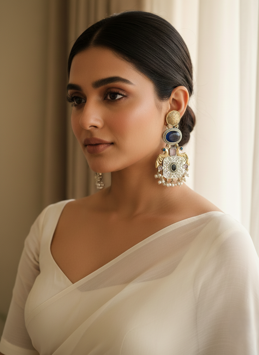 Rani Dual Tone Earrings