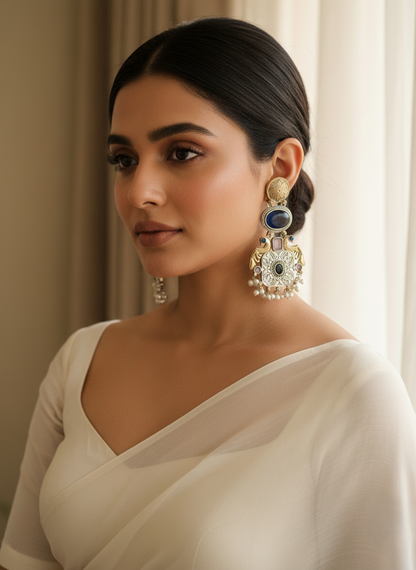 Rani Dual Tone Earrings