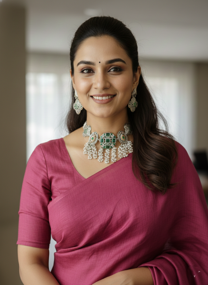 Dual-tone choker necklace