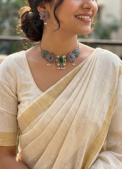 Nridhya Dual Tone Choker Set