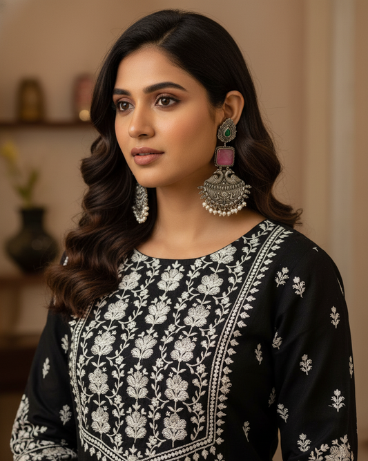 Parineeti Pink Dangler Earrings
